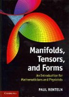 Paul Renteln - Manifolds, Tensors, and Forms: An Introduction for Mathematicians and Physicists - 9781107042193 - V9781107042193