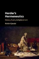 Kristin Gjesdal - Herder´s Hermeneutics: History, Poetry, Enlightenment - 9781107112865 - V9781107112865