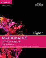 Karen Morrison - GCSE Mathematics for Edexcel Higher Student Book - 9781107448001 - V9781107448001