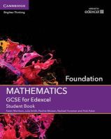 Karen Morrison - GCSE Mathematics for Edexcel Foundation Student Book - 9781107448025 - V9781107448025