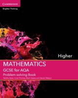 Tabitha Steel - GCSE Mathematics for AQA Higher Problem-solving Book - 9781107450073 - V9781107450073