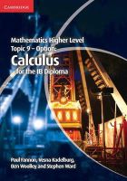 Paul Fannon - Mathematics Higher Level for the IB Diploma Option Topic 9 Calculus - 9781107632899 - V9781107632899