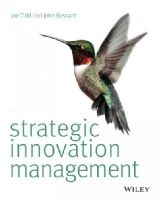 Tidd, Joe; Bessant, John - Strategic Innovation Management - 9781118457238 - V9781118457238