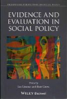 Ian Greener - Evidence and Evaluation in Social Policy - 9781118816547 - V9781118816547