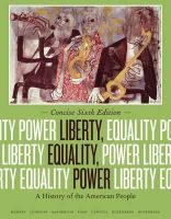 Norman Rosenberg - Liberty, Equality, Power: A History of the American People, Concise Edition - 9781133947622 - V9781133947622