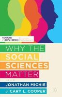 Cary Cooper - Why the Social Sciences Matter - 9781137269911 - V9781137269911
