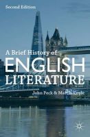 Peck, John; Coyle, Martin - Brief History of English Literature - 9781137352668 - V9781137352668