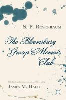 Rosenbaum, S.P.; Haule, James M. - The Bloomsbury Group Memoir Club - 9781137360359 - V9781137360359