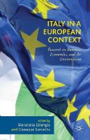 Donatella Strangio (Ed.) - Italy in a European Context: Research in Business, Economics, and the Environment - 9781137560766 - V9781137560766