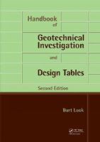 Burt G. Look - Handbook of Geotechnical Investigation and Design Tables: Second Edition - 9781138001398 - V9781138001398