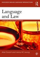 Alan Durant - Language and Law: A resource book for students - 9781138025578 - V9781138025578