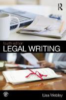 Lisa Webley - Legal Writing - 9781138840683 - V9781138840683