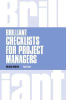 Richard Newton - Brilliant Checklists for Project Managers - 9781292081106 - V9781292081106