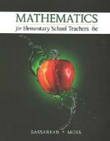 Bassarear, Tom - Mathematics for Elementary School Teachers - 9781305071360 - V9781305071360