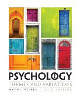 Wayne Weiten - Psychology: Themes and Variations - 9781305498204 - V9781305498204