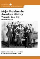 Jon Gjerde - Major Problems in American History, Volume II - 9781305585300 - V9781305585300