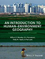 William G. Moseley - An Introduction to Human-Environment Geography: Local Dynamics and Global Processes - 9781405189316 - V9781405189316