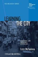 Colin Mcfarlane - Learning the City: Knowledge and Translocal Assemblage - 9781405192811 - V9781405192811