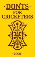 Anonymous - Don'ts for Cricketers - 9781408192221 - V9781408192221