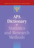 Sheldon . Ed(S): Zedeck - APA Dictionary of Statistics and Research Methods - 9781433815331 - V9781433815331