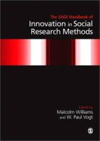 Malcolm Williams - The SAGE Handbook of Innovation in Social Research Methods - 9781446295830 - V9781446295830