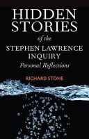 Richard Stone - The Hidden Stories of the Stephen Lawrence Inquiry - 9781447308485 - V9781447308485