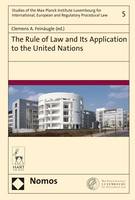 Feinaugle Clemens A - The Rule of Law and Its Application to the United Nations - 9781509909933 - V9781509909933