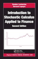 Lamberton, Damien - Introduction to Stochastic Calculus Applied to Finance - 9781584886266 - V9781584886266