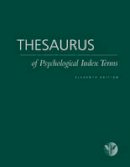 Lisa Gallagher Tuleya - Thesaurus of Psychological Index Terms - 9781591479260 - V9781591479260
