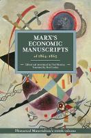 Fred Moseley - Marx´s Economic Manuscripts Of 1864-1865: Historical Materialism Volume 100 - 9781608466900 - V9781608466900