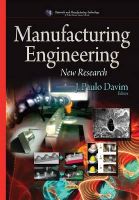 J Paulo Davim - Manufacturing Engineering - 9781634633789 - V9781634633789