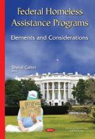 Sheryl Carter - Federal Homeless Assistance Programs: Elements and Considerations - 9781634822558 - V9781634822558