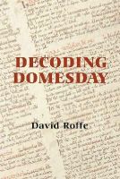 David Roffe - Decoding Domesday - 9781783270194 - V9781783270194