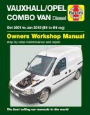 Haynes Publishing - Vauxhall/Opel Combo Diesel Van (Oct 2001 to Jan 2012) 51 to 61 Haynes Repair Manual - 9781785213625 - V9781785213625