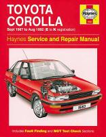 Haynes Publishing - Toyota Corolla Service And Repair Manual: 87-92 - 9781785213731 - V9781785213731