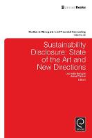 Hardback - Sustainability Disclosure: State of the Art and New Directions - 9781785603419 - V9781785603419
