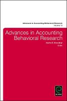 Khondkar E. Karim (Ed.) - Advances in Accounting Behavioral Research - 9781785609787 - V9781785609787