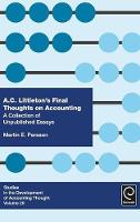 Martin E. Persson (Ed.) - A. C. Littleton´s Final Thoughts on Accounting: A Collection of Unpublished Essays - 9781786353900 - V9781786353900