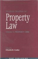 Elizabeth Cooke - Modern Studies in Property Law: Volume 1: Property 2000 (v. 1) - 9781841131252 - V9781841131252
