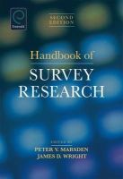 Peter Marsden - Handbook of Survey Research - 9781848552241 - V9781848552241
