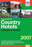 Cuthbertson, Anne - Recommended Country Hotels of Britain - 9781850553854 - V9781850553854