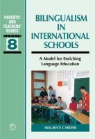 Maurice Carder - Bilingualism in International Schools: A Model for Enriching Language Education - 9781853599408 - V9781853599408