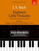 J. S. Bach - Eighteen Little Preludes, Bwv 924-8, 930, 933-43 & 999 - 9781854722256 - V9781854722256