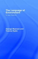 George Myerson - The Language of Environment: A New Rhetoric - 9781857283303 - KEX0161215