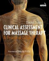 David Zulak - Clinical Assessment For Massage Therapy: A practical guide - 9781909141377 - V9781909141377