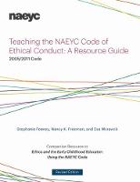 Stephanie Feeney - Teaching the Naeyc Code of Ethical Conduct: A Resource Guide - 9781938113222 - V9781938113222