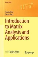 Fumio Hiai - Introduction to Matrix Analysis and Applications - 9783319041490 - V9783319041490