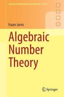 Frazer Jarvis - Algebraic Number Theory - 9783319075440 - V9783319075440