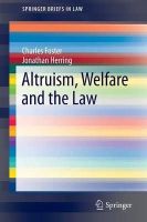 Charles Foster - Altruism, Welfare and the Law - 9783319216041 - V9783319216041