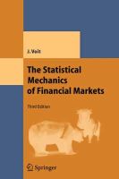 Johannes Voit - The Statistical Mechanics of Financial Markets - 9783540262855 - V9783540262855
